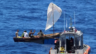 The U.S. Coast Guard interdicts a vessel with Cuban migrants.