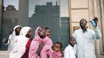 A refugee family in Phoenix.