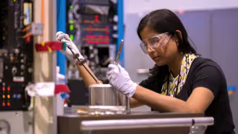 A scientist at the SLAC National Accelerator Laboratory.