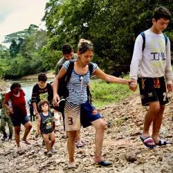 Migrants arrive in Panama after crossingthe Dari&eacute;n Gap. (