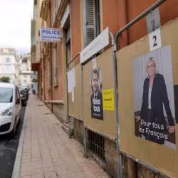Campaign posters ahead of the second roundof France's presidential elections. (Photo: iStock.com/CatEyePerspective)